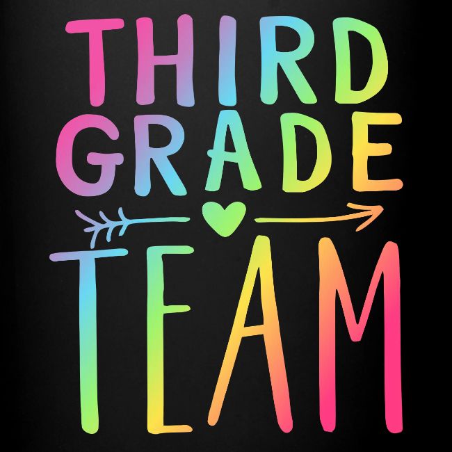 Third Grade Team Neon Rainbow Teacher T-Shirts