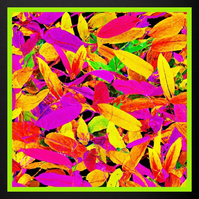 Vibrant NeonLeaf Elegance Pattern