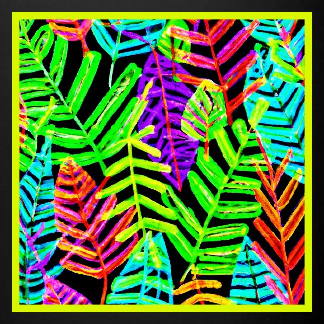 Glowing Leaf Pattern Design