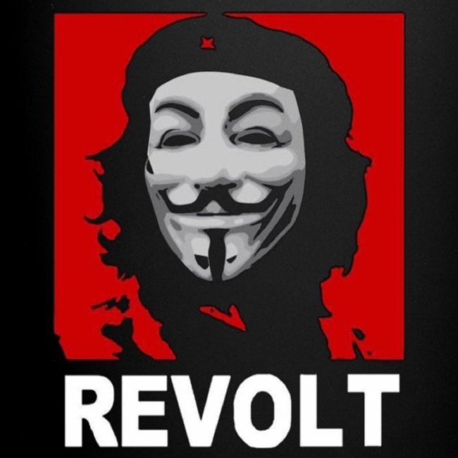 Anonymous Che Revolt Mugs & Drinkware