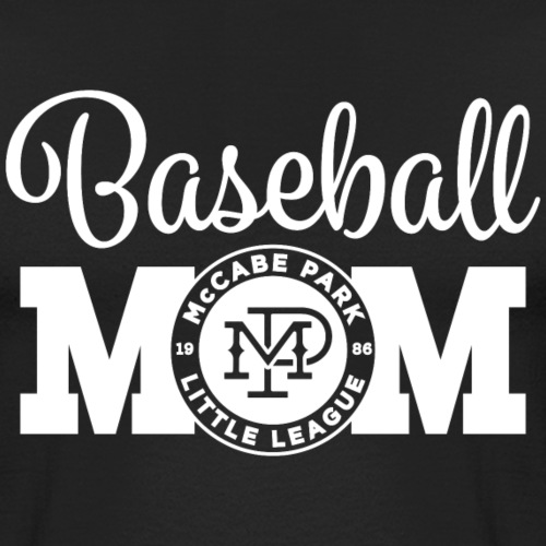 MPLL Baseball Mom Graphic White - Unisex Baseball T-Shirt