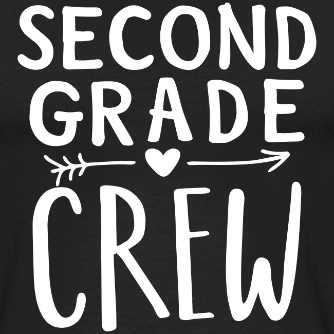 Second Grade Crew Heart Teacher T-Shirts