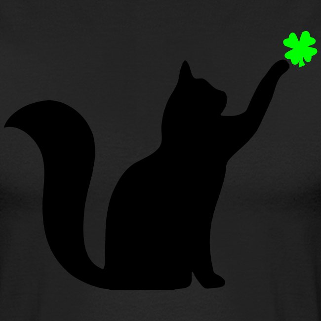 Cat and 4 Leaf Clover