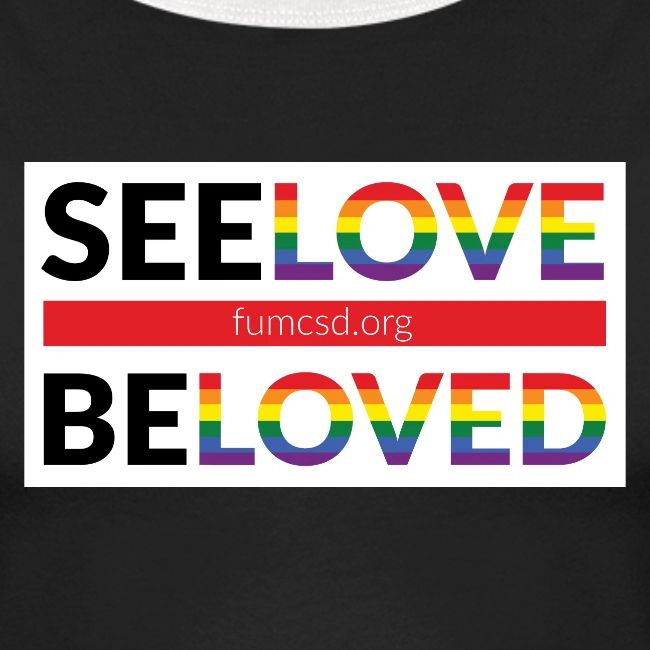 FUMCSD See Love, Be Loved: white design background