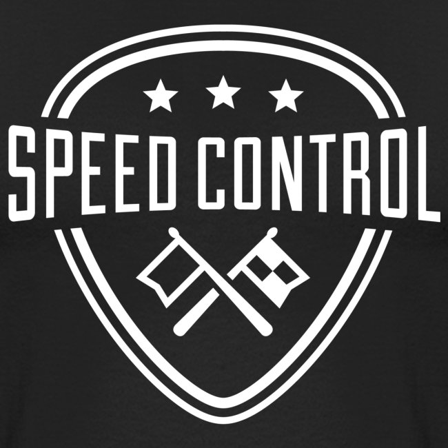 Speed Control Baseball T White Logo