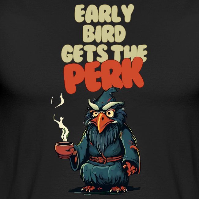 Early Bird Gets the Perk: Owl with Coffee Mug