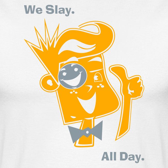 We Slay All Day Shiny Shirt Metallic Silver & Gold