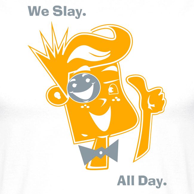 We Slay All Day Shiny Shirt Metallic Silver & Gold