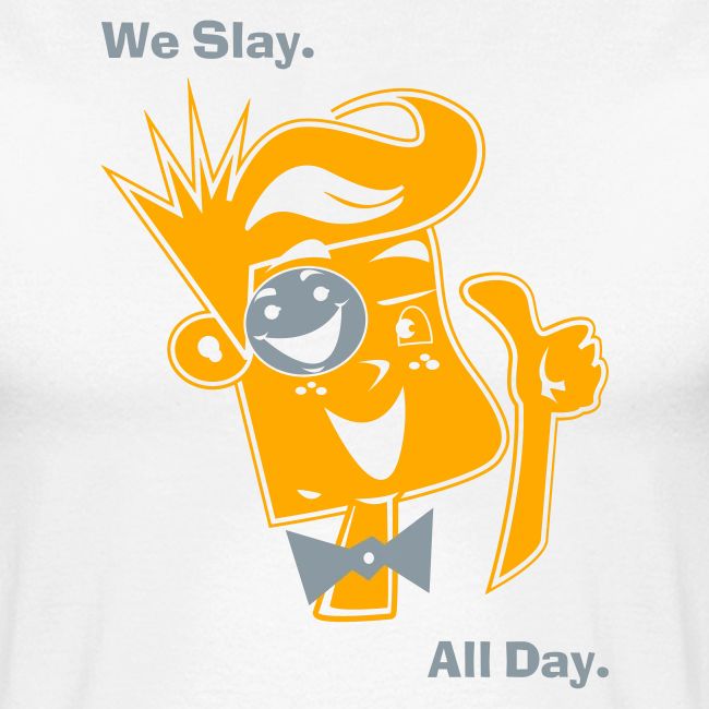 We Slay All Day Shiny Shirt Metallic Silver & Gold