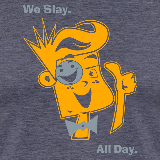 We Slay All Day Shiny Shirt Metallic Silver & Gold
