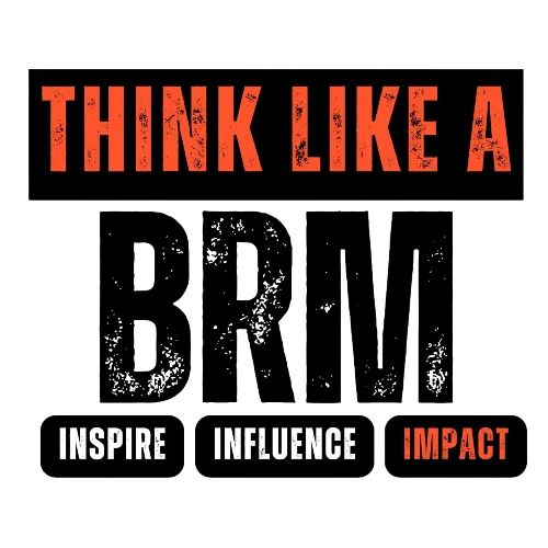 Think like a BRM: Inspire. Influence. Impact. - Unisex Baseball T-Shirt