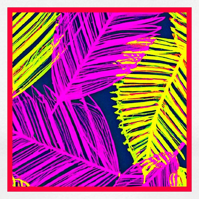 Neon Leaf Delight Chromatic Art