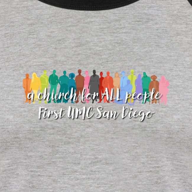 a church for all people - with colorful graphic