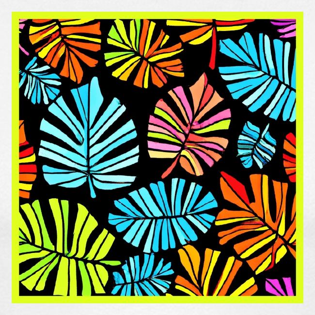 Vibrant Foliage Radiance Neon Elegance