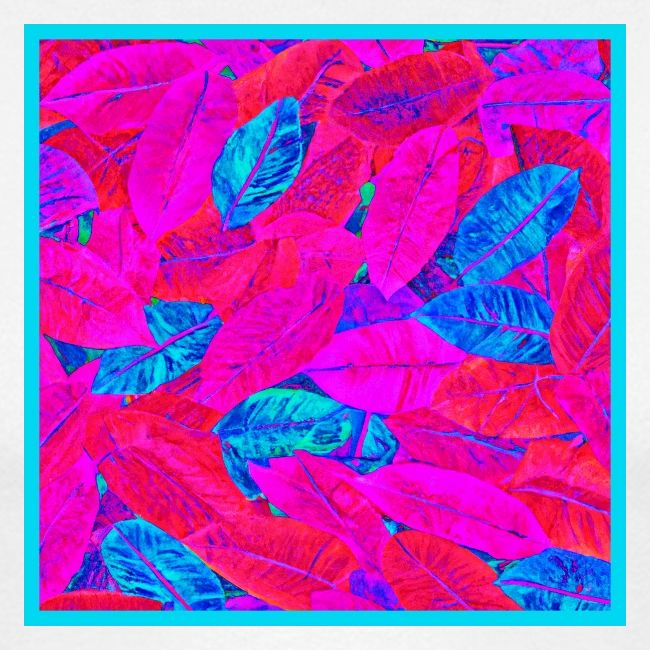 Vibrant Neon Leaves Artful Elegance