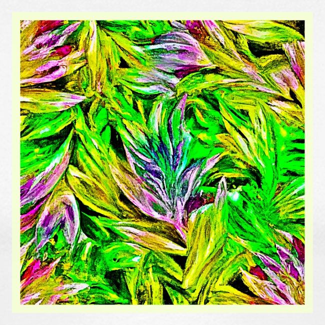 Vibrant Plant Strokes Design