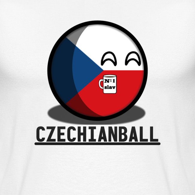 Czechianball holding a mug with text!
