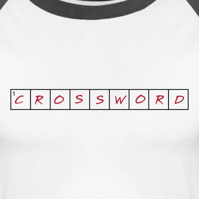 Classic Crossword - Handwritten | Unisex Baseball T-Shirt