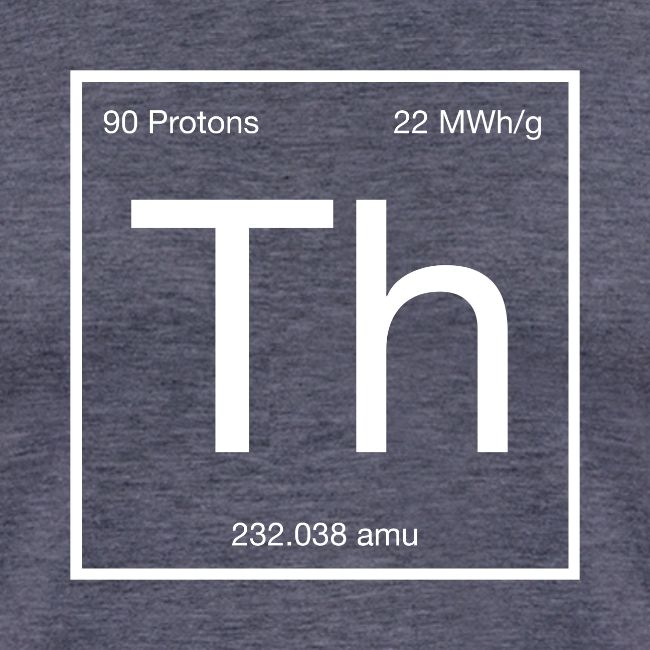 Thorium. Double-sided design. White text.