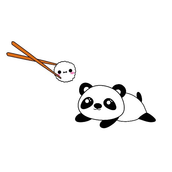 panda chibi drawing