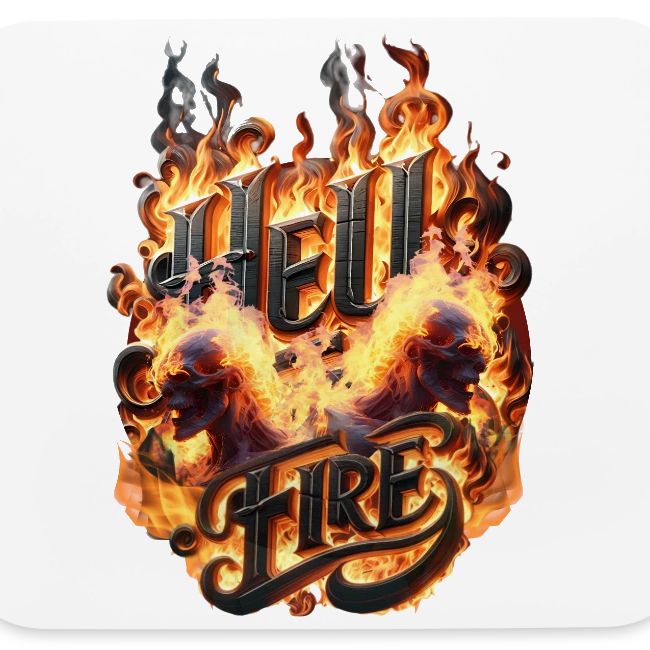 Hell Fire: Demonic Skulls Burn in Eternal Flames