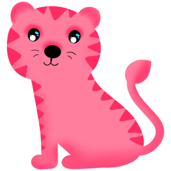 Cute happy pink little baby tiger illustration' Mouse Pad | Spreadshirt