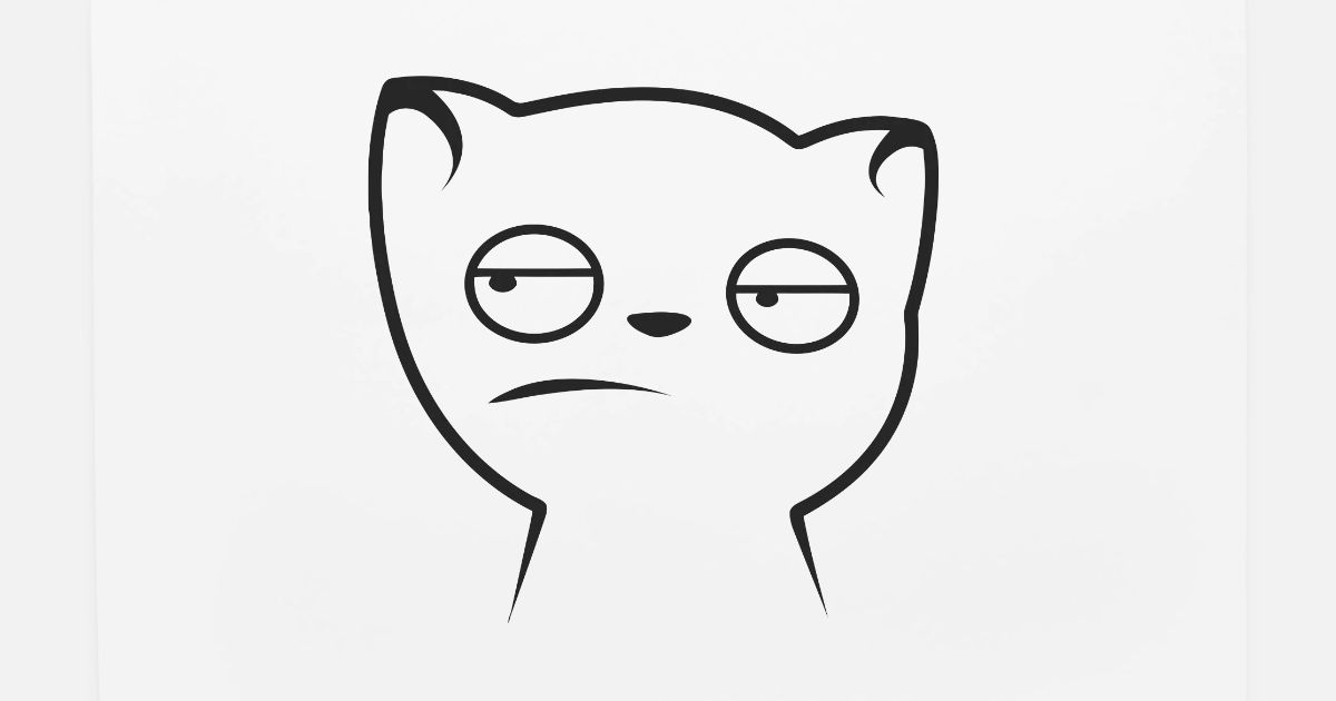 cat meme face drawing