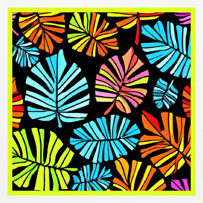 Vibrant Foliage Radiance Neon Elegance