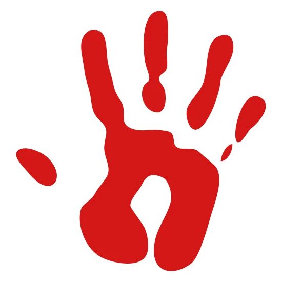 Bloody Red Hand Print' Mouse Pad | Spreadshirt