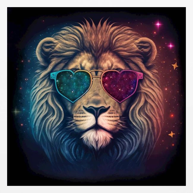Jesus Lion of Judah wearing love glasses