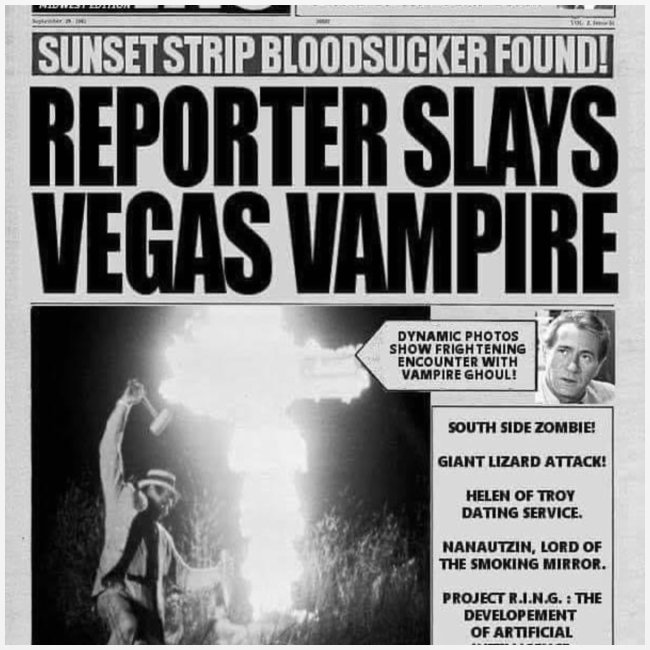 Kolchak The Night Stalker Vegas Vampire Newspaper