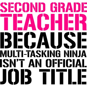 Second Grade Ninja Teacher Funny Teacher T-Shirt