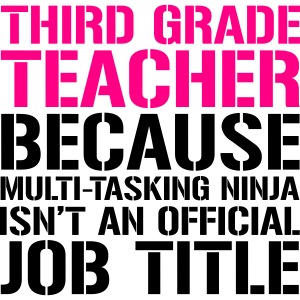 Third Grade Teacher Ninja Funny Teacher T-Shirt