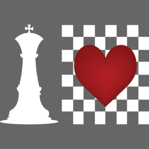 I heart Chess - Chess board with heart