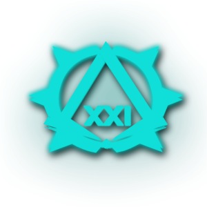 XXI Logo Aqua