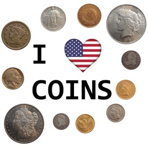 I Love Coins - US flag