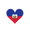 Haiti Flag Heart