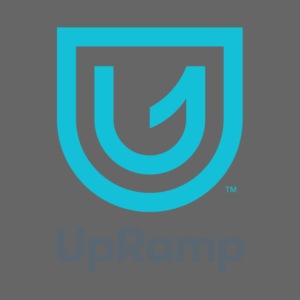 UpRamp Logo Blue Stacked ColorWhite