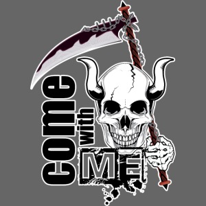 Come with me - Funny Skull with Scythe