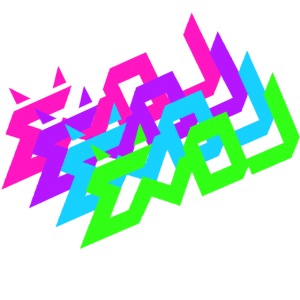 Evol Logo in Multicolor Women's V-Neck