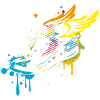 Sneaker graffiti with wings
