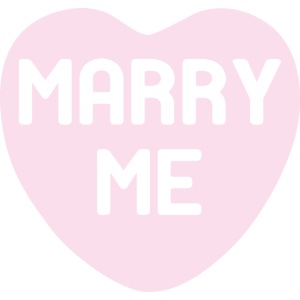 Marry Me Pink Candy Heart