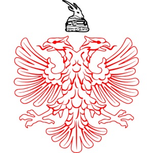 Albanian eagle with Skanderbeg helmet