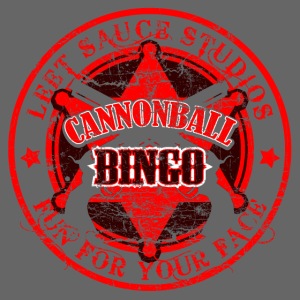 Vintage Cannonball Bingo Badge All Red