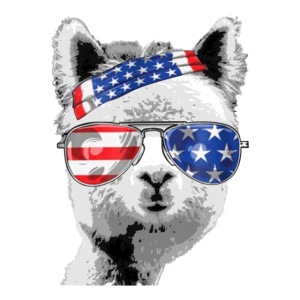 Llama-Americana 4th July Patriot Sunglasses.