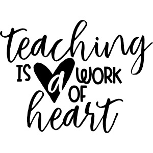 Teaching Is a Work Of Heart Metallic Teacher Tee