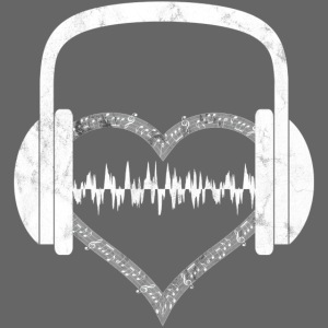 Heartbeat Heart Headphones Shirt Gift Idea Washed