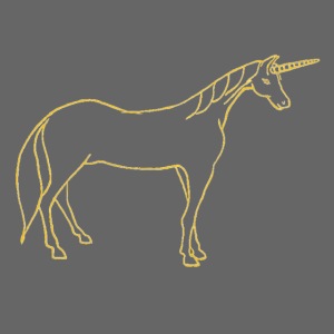 unicorn gold outline