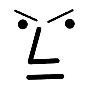 Grey Face Design Angry