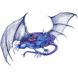 Long tail blue dragon
